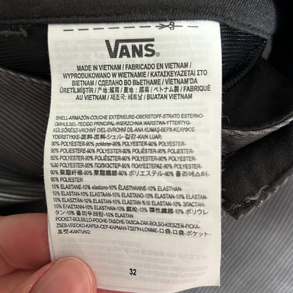 Vans Men's Charcoal Striped Flat Front Shorts - Picture 7 of 8